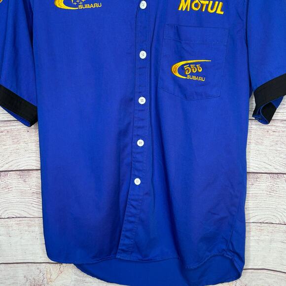Subaru 90's Vintage Blue World Rally Team 555 Subaru Embroidered Top Medium - Picture 6 of 8